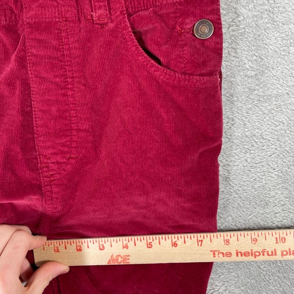 Free People Corduroy Overalls Womens 28 Red Regular Fit We The Free - Picture 10 of 13